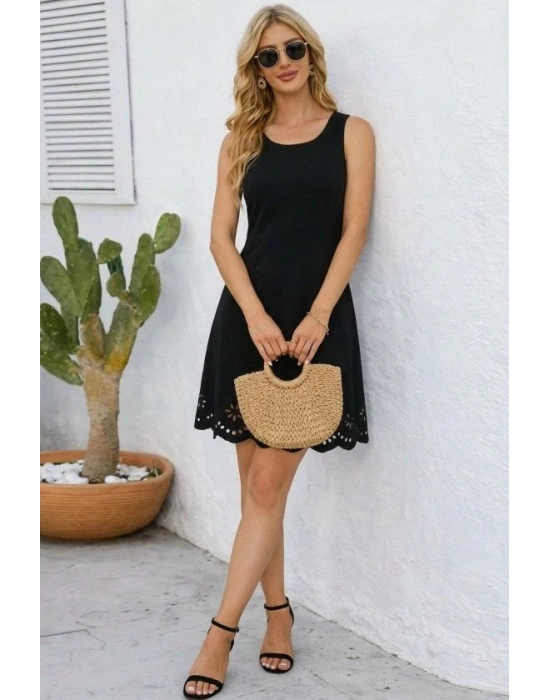 Kadın Askılı Yuvarlak Yakalı çiçek Desenli Ithal Krep Kısa Elbise