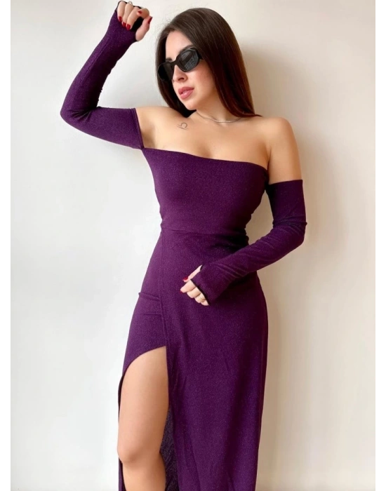 Kadın Bacak Dekolteli taplez Kol Eldiven Detay Fırsat ürün Elbise