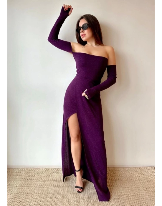 Kadın Bacak Dekolteli taplez Kol Eldiven Detay Fırsat ürün Elbise