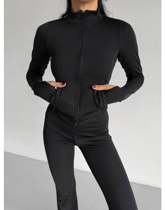 Kadın Balıkçı Yaka Cep Detaylı Ceket Ve Ispanyol Paça por Ikili Takım