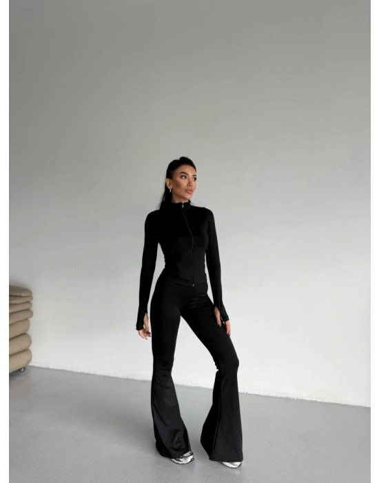 Kadın Balıkçı Yaka Cep Detaylı Ceket Ve Ispanyol Paça por Ikili Takım