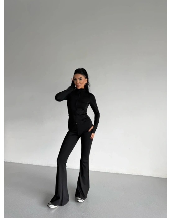 Kadın Balıkçı Yaka Cep Detaylı Ceket Ve Ispanyol Paça por Ikili Takım