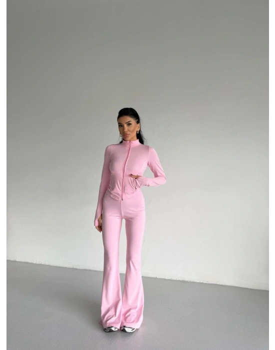 Kadın Balıkçı Yaka Cep Detaylı Ceket Ve Ispanyol Paça por Ikili Takım