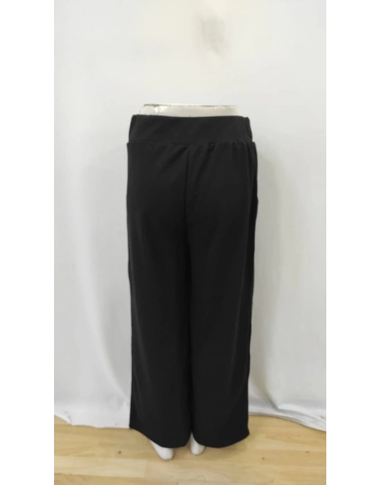 Kadın Beli Lastikli Düğmeli Ithal Krep Pantolon