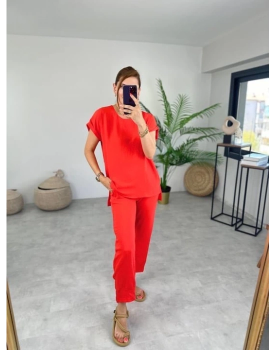 Kadın Bisiklet Yaka Paça Pensli Aerobin Kumaş İkili Takım