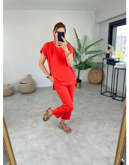 Kadın Bisiklet Yaka Paça Pensli Aerobin Kumaş İkili Takım