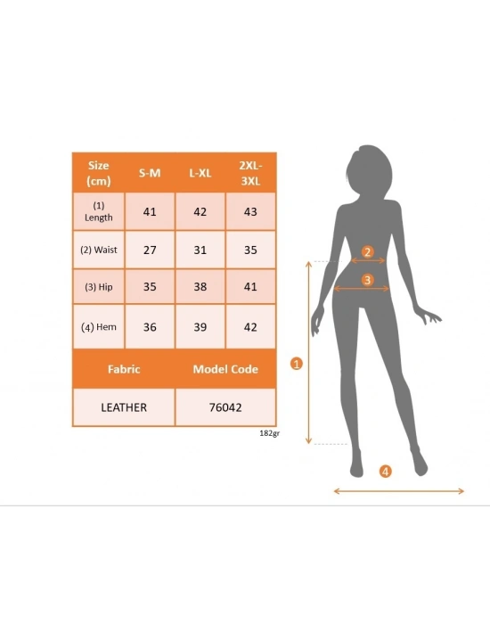 Kadın Büzgülü Deri Mini Etek