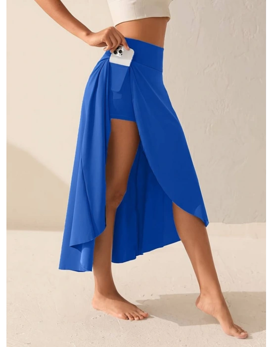 Kadın Cep Detay Taytlı Sandy Etek