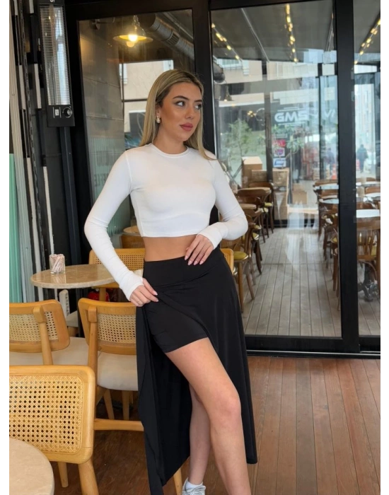 Kadın Cep Detay Taytlı Sandy Etek