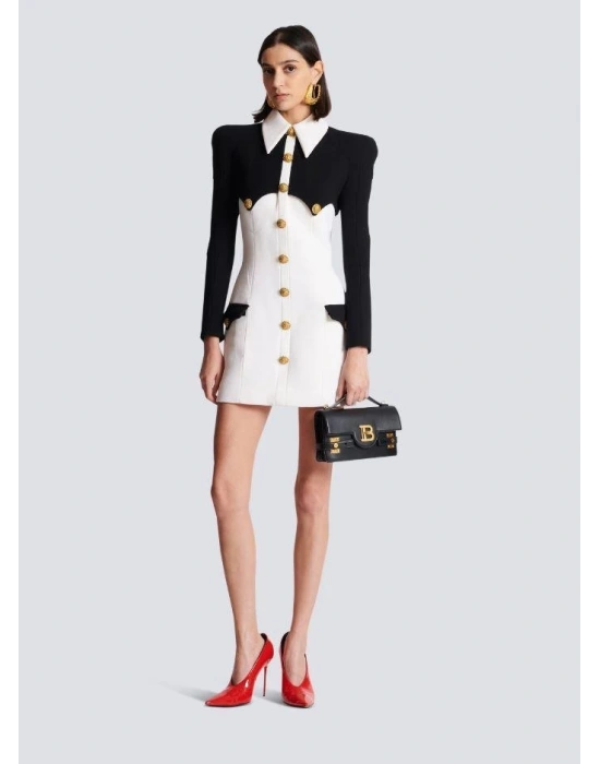 Kadın çift Renk Cep Ve Sarı Düğme Detay Fırsat ürün ini Ceket Elbise