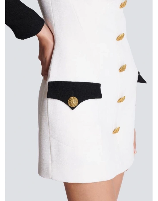 Kadın çift Renk Cep Ve Sarı Düğme Detay Fırsat ürün ini Ceket Elbise