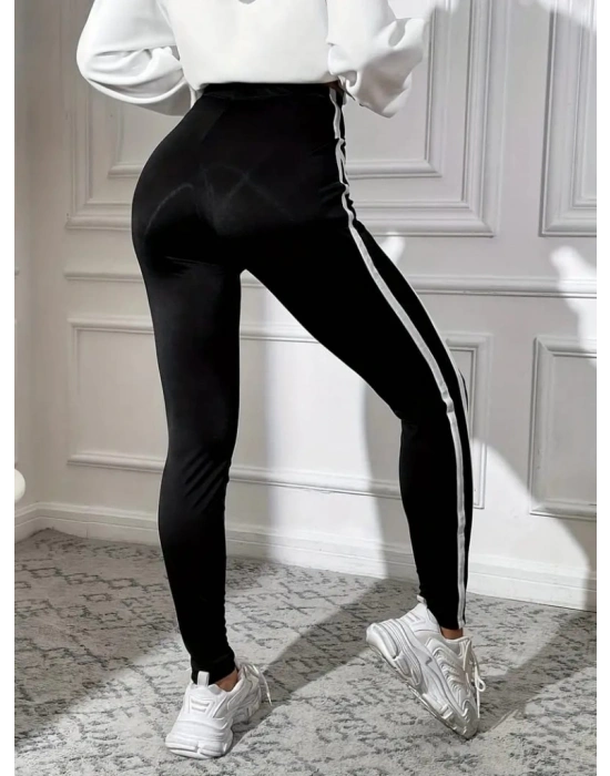 Kadın çizgili Egzersiz Dalgıç Tayt