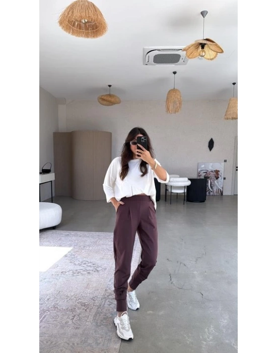 Kadın cuba odal Paça anşet Pileli Pantolun