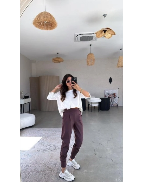 Kadın cuba odal Paça anşet Pileli Pantolun