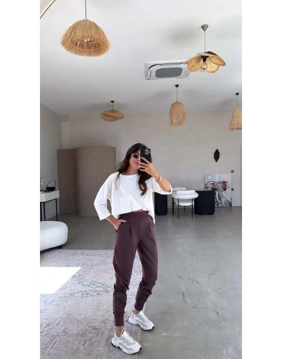 Kadın cuba odal Paça anşet Pileli Pantolun