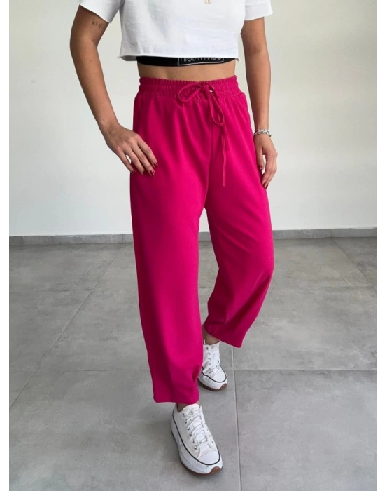 Kadın Dalgıç Krep Full Likralı Paçası Pens Detay Pantolon