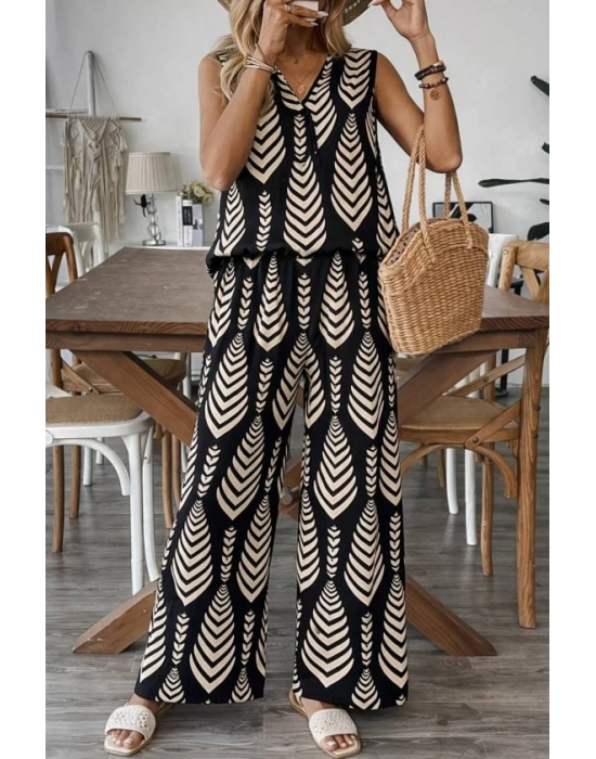 Kadın Desenli Dokuma Viskon Takım