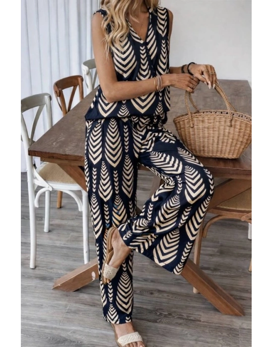 Kadın Desenli Dokuma Viskon Takım