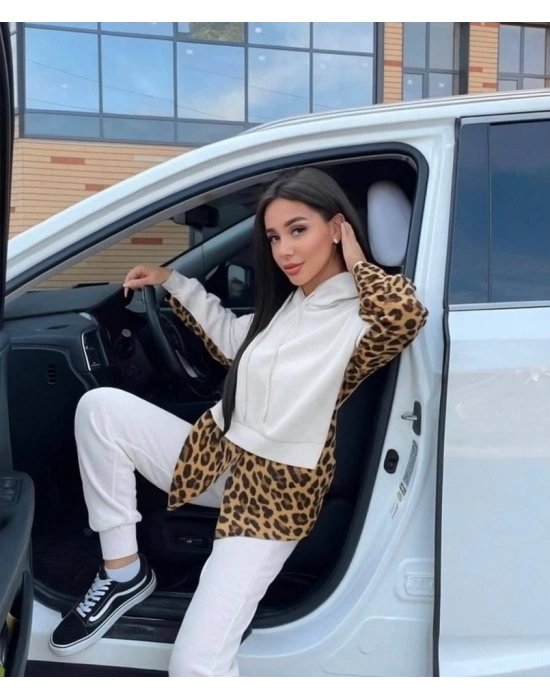 Kadın eopar Ve Gömlek Detay weat Ve Pantolon Kili Takım