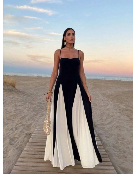 Kadın Eteği Parçalı ıfır Kol axi Elbise