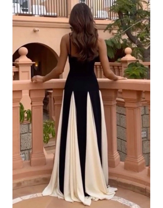 Kadın Eteği Parçalı ıfır Kol axi Elbise