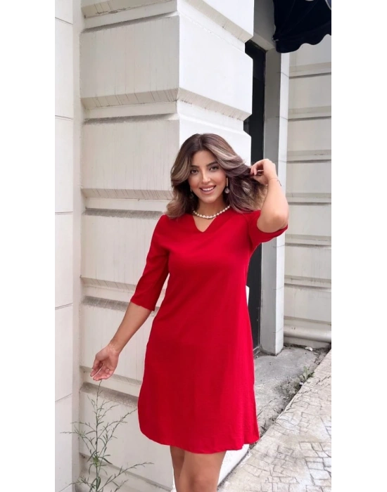 Kadın Fakir Kol V Yaka Aerobin Elbise