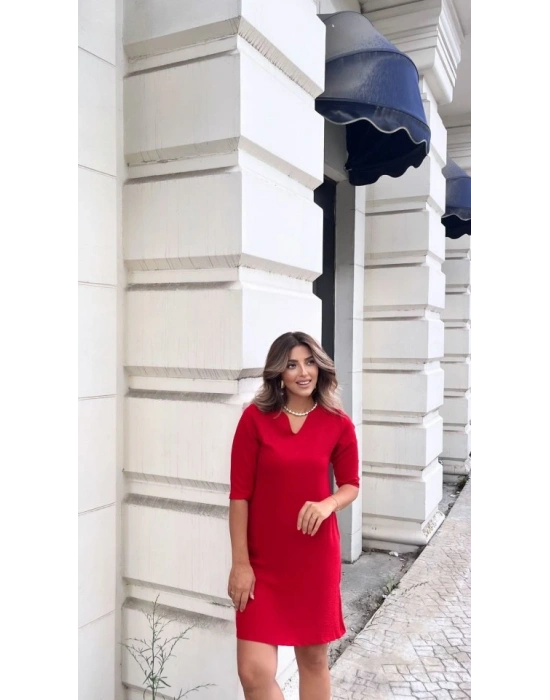 Kadın Fakir Kol V Yaka Aerobin Elbise