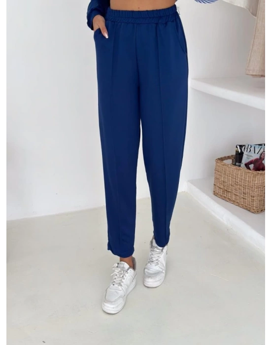 Kadın Gömlek Detay çizgili Yandan Bağlamalı Ikili Takım