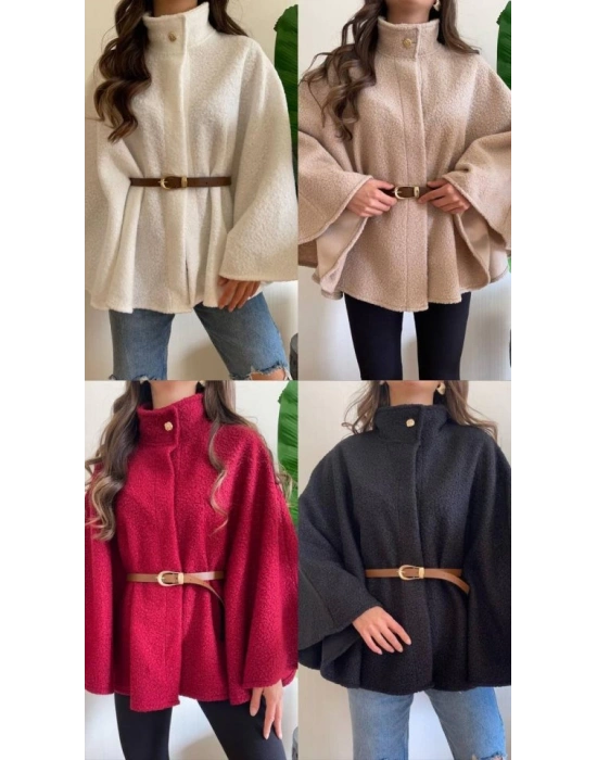 Kadın Hakim Yaka Ispanyol Kol Detay Kemer Dahil Kaban