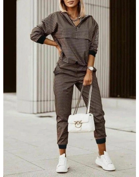 Kadın Iki Iplik Kumaş Fermuar Detay Kapüşonlu Ikili Takım