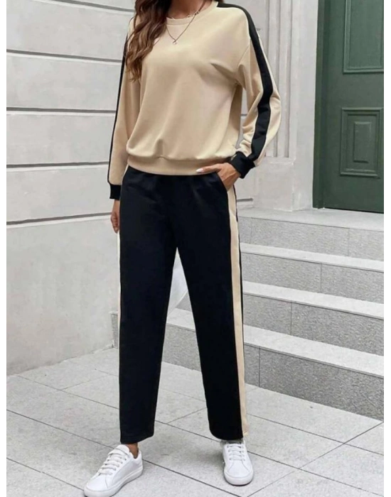 Kadın Iki Iplik şerit Detaylı Ikili Takım