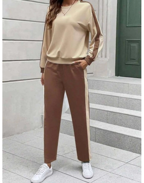 Kadın Iki Iplik şerit Detaylı Ikili Takım