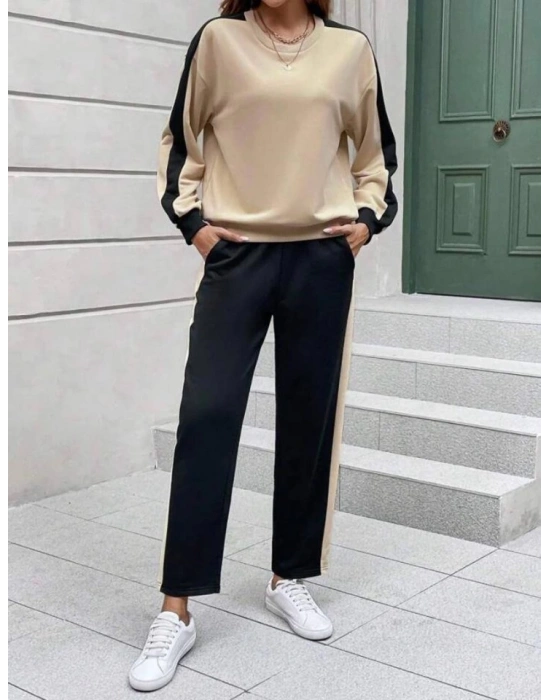 Kadın Iki Iplik şerit Detaylı Ikili Takım