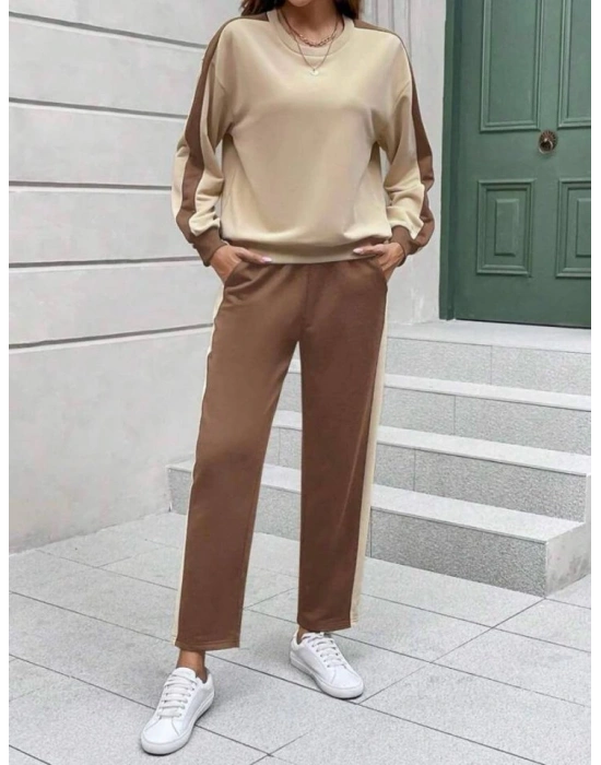 Kadın Iki Iplik şerit Detaylı Ikili Takım