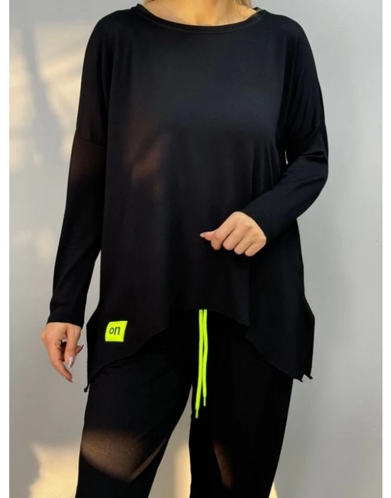 Kadın Iki Iplik Viskon Pamuk Kumaş Arma Detaylı Ikili Takım