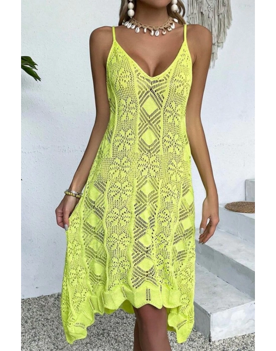 Kadın Ince Askılı Triko Elbise