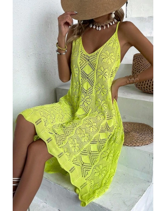 Kadın Ince Askılı Triko Elbise