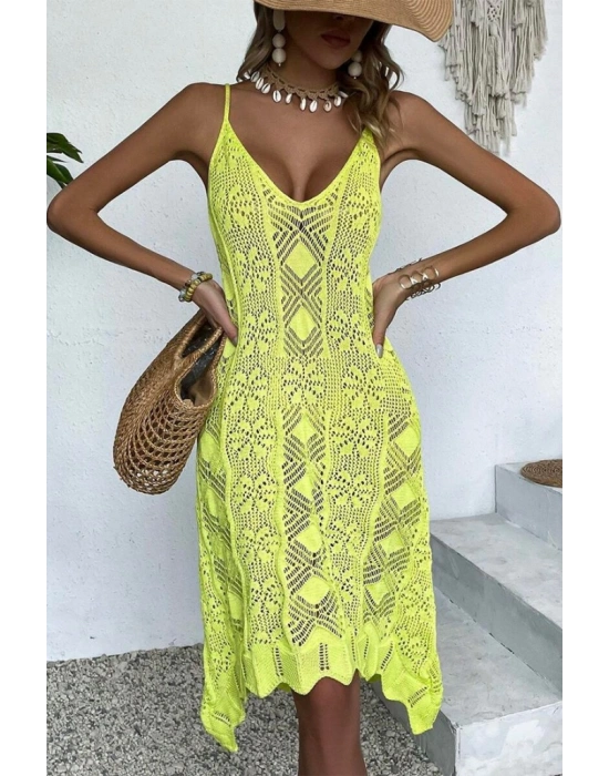 Kadın Ince Askılı Triko Elbise