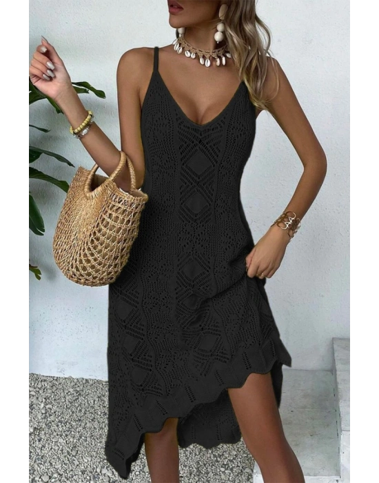 Kadın Ince Askılı Triko Elbise