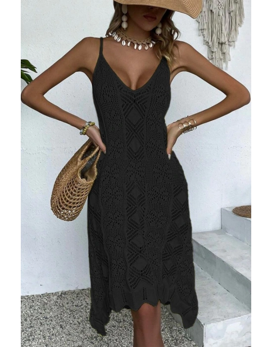 Kadın Ince Askılı Triko Elbise