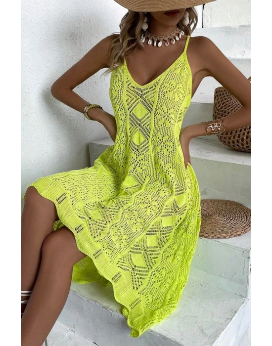 Kadın Ince Askılı Triko Elbise