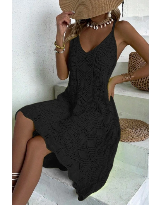 Kadın Ince Askılı Triko Elbise