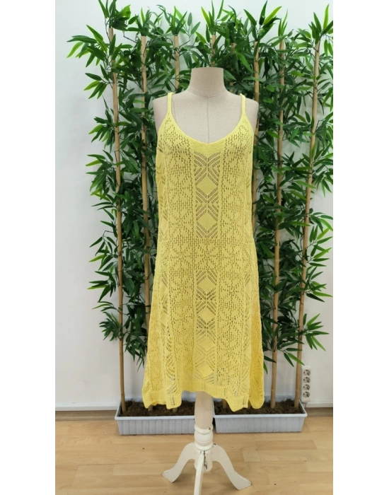 Kadın Ince Askılı Triko Elbise