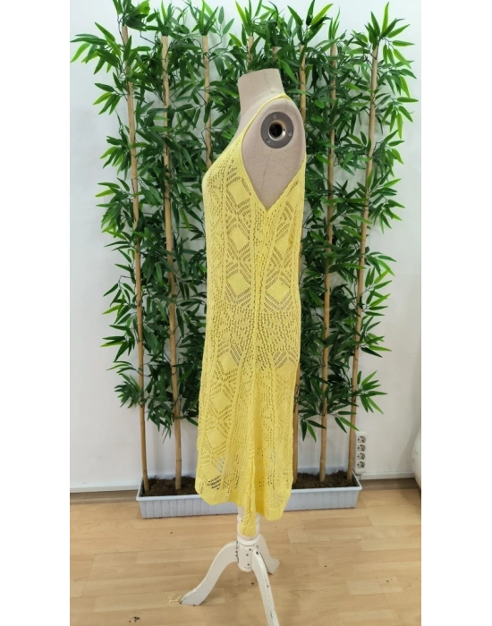 Kadın Ince Askılı Triko Elbise