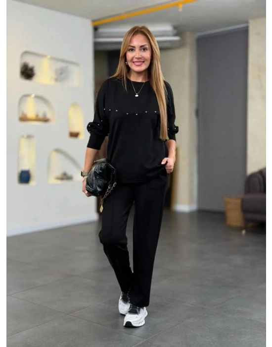 Kadın Inci Detay odal Kumaş Ikili Takım