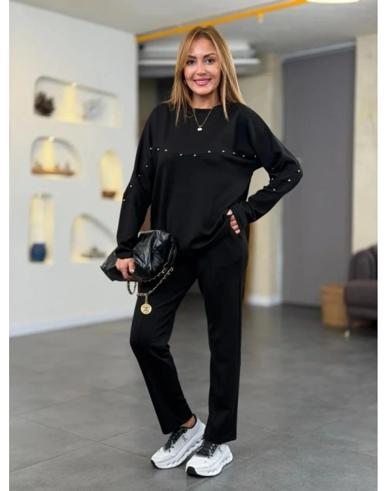 Kadın Inci Detay odal Kumaş Ikili Takım