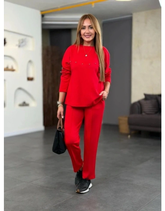 Kadın Inci Detay Modal Kumaş Ikili Takım