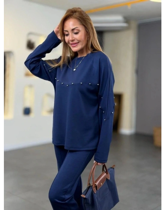 Kadın Inci Detay Modal Kumaş Ikili Takım