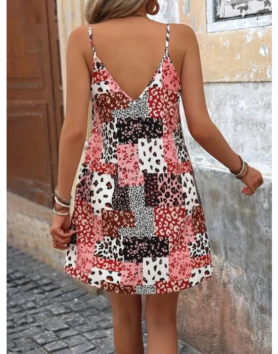 Kadın Ip Askılı V Yakalı Süprem Elbise