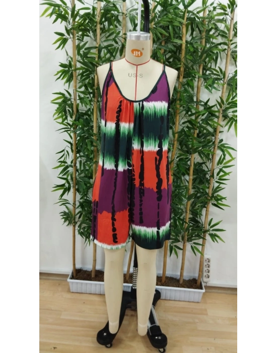 Kadın Ip Askılı Yuvarlak Yaka Cepli Kısa şort Süprem Takım